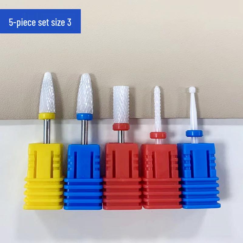 

Набор керамических шлифовальных головок для ногтей - 5 шт. Инструмент для удаления ногтей из вольфрамовой стали