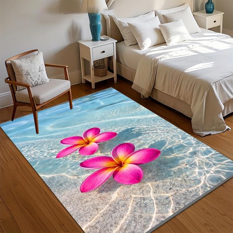 Beach Sand Starfish Seashell Area Rug Seaside Conch Seaweed Print Non Slip Carpe Bedroom Coastal Bathroom Home Decor