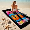 1PC Custom Name Summer Ice Cream Party Beach Towel Highly Absorbent And Sand-Resistant Towel for Swimming, Pool, Yoga, And Travel Lightweight