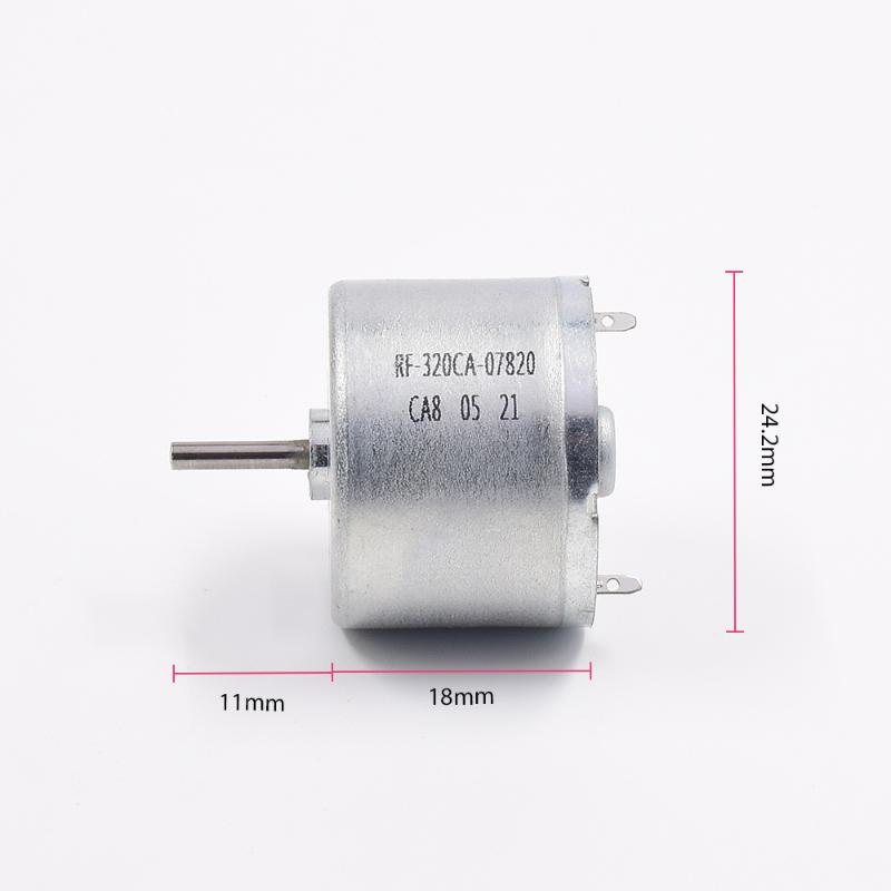 1Pcs Micro Mute Round Spindle Motor DC 6V 12V 15V 18V 24V 9300RPM RC320SH RF-320CH 24mm Electric Motor DIY Hobby Toy Sweeper