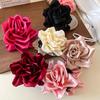 Early spring atmosphere satin three-dimensional rose hairpin fashion light luxury design shark clip niche high-end hair accessories
