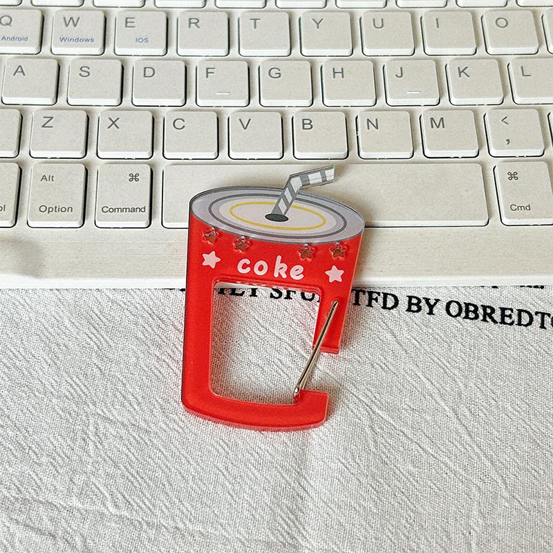 Cartoon Cute Musical Notes Carabiner Ins Acrylic Mobile Phone Pendant Backpack Hanging Handbook Decoration Gifts