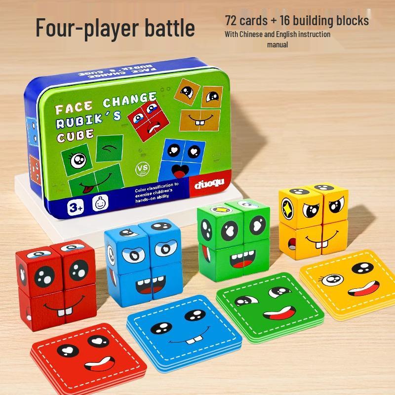 Children's Expression Magic Cube: Interactive Building Blocks for Ages 3-6