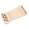 Chinese Zither Finger Trainer Wooden 6 String Mini Musical Instrument Fingering Practice Tool