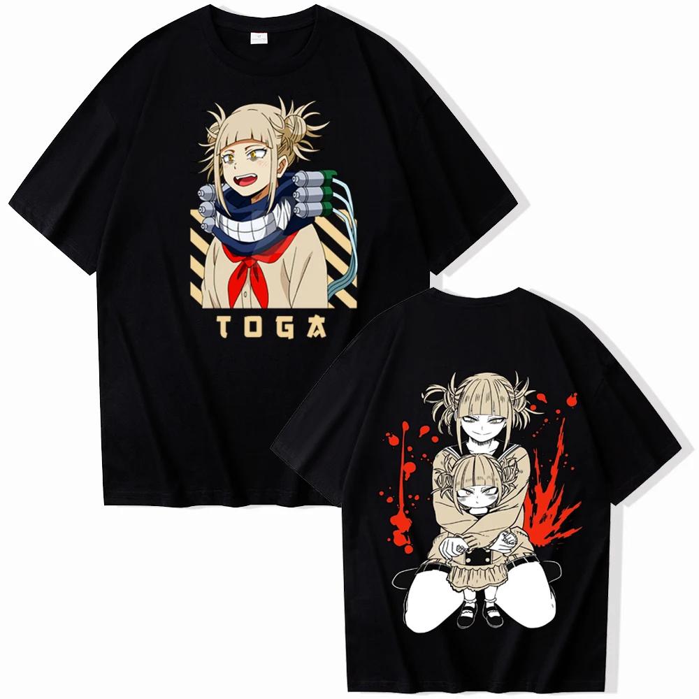 

2026 Anime My Hero Academia Himiko Toga T-Shirts Man Women Summer Casual O-Neck Short Sleeve Shirts 4XL