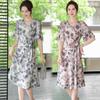 Elegant & Dignified Chiffon Short-Sleeved Dress for Middle-Aged Women - Summer 2026 Collection