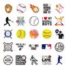 50 Pcs Baseball Stickers Cute Sports Stickers Vinyl Waterproof Decals for Snowboard Laptop Water Bottles Phone Guitar