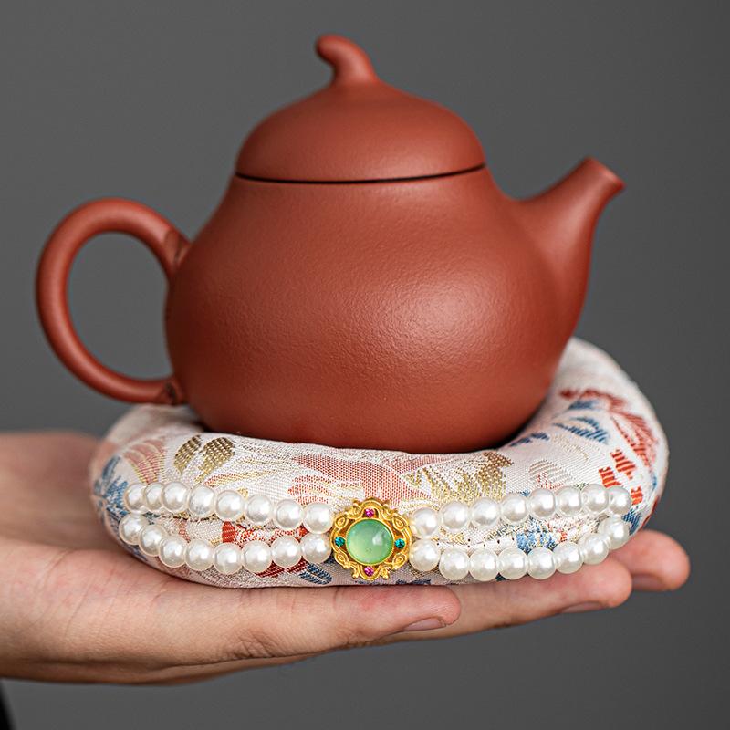 Chinese Style Fabric Coaster Set Heat Resistant Teapot Pad for Kung Fu Tea Ceremony