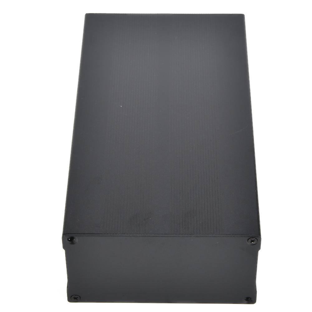 Aliuminio lydinio projekto dėžutė „pasidaryk pats“, smėlio juodos spalvos korpusas, elektroninės apsaugos dėklas, 55 x 106 x 200 mm