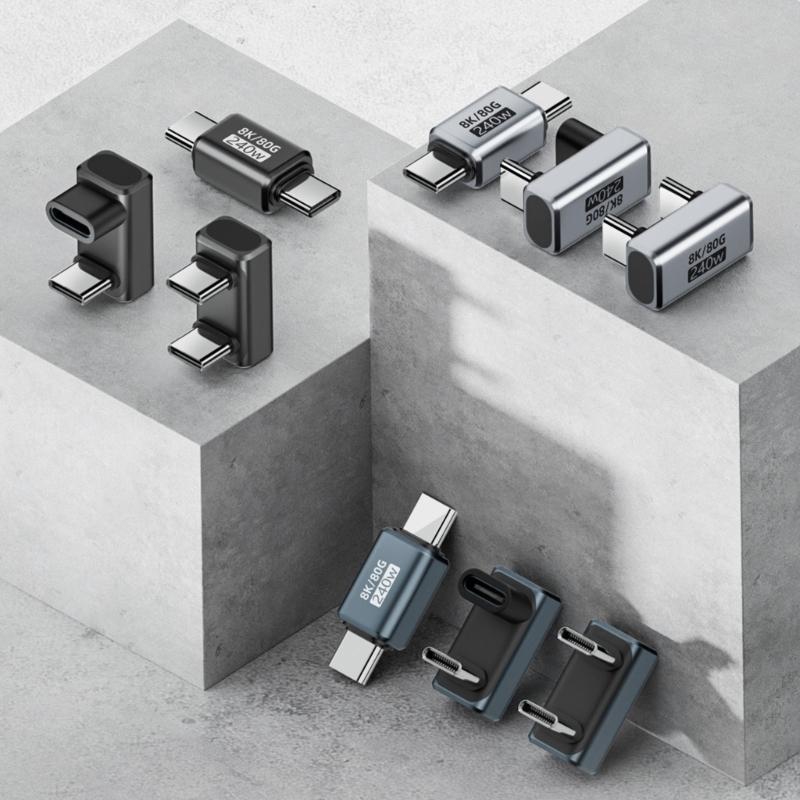 Aluminum USB4.0 Adapter For 8K60Hz Video Output And Multiple Device Compatibility 240W Power Delivery