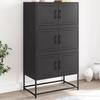 Vidaxl Szafka, Czarna, 68,5X38,5X123,5 Cm, Stal