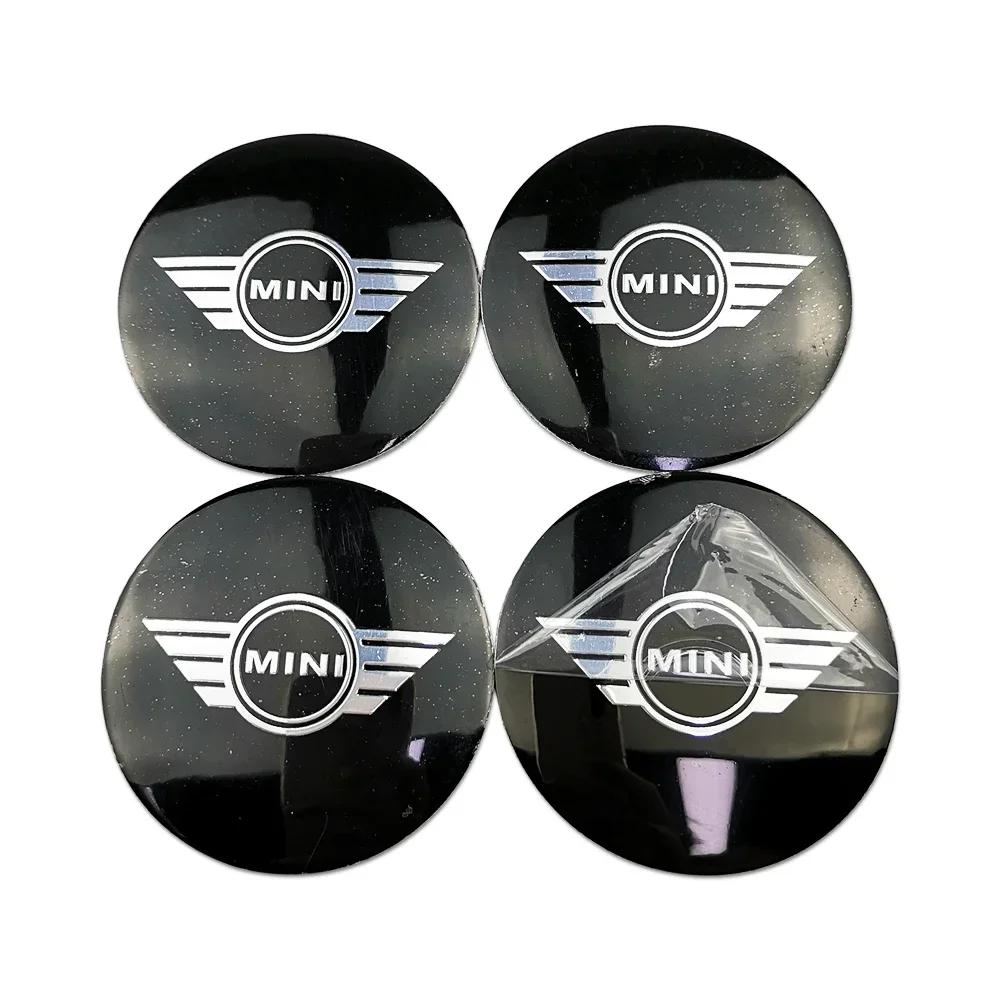 4pcs Car Decals Wheel Hub Center Stickers for Mini Cooper JCW R57 R58 R60 R50 R52 R53 R56 CLUBMAN COUNTRYMAN Logo Accessories