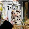 Phone Case: 2D Flat Design Suitable for iPhone 18, 17, 16, 15, 14, 13 Pro Film Protective Case, Couple Style, Cow Plush, Christmas and Halloween Gifts