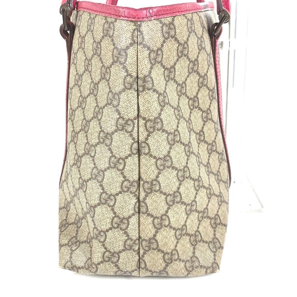 GUCCI 114595 Logo GG Supreme Bag Shoulder Bag Tote Bag pink/Beige