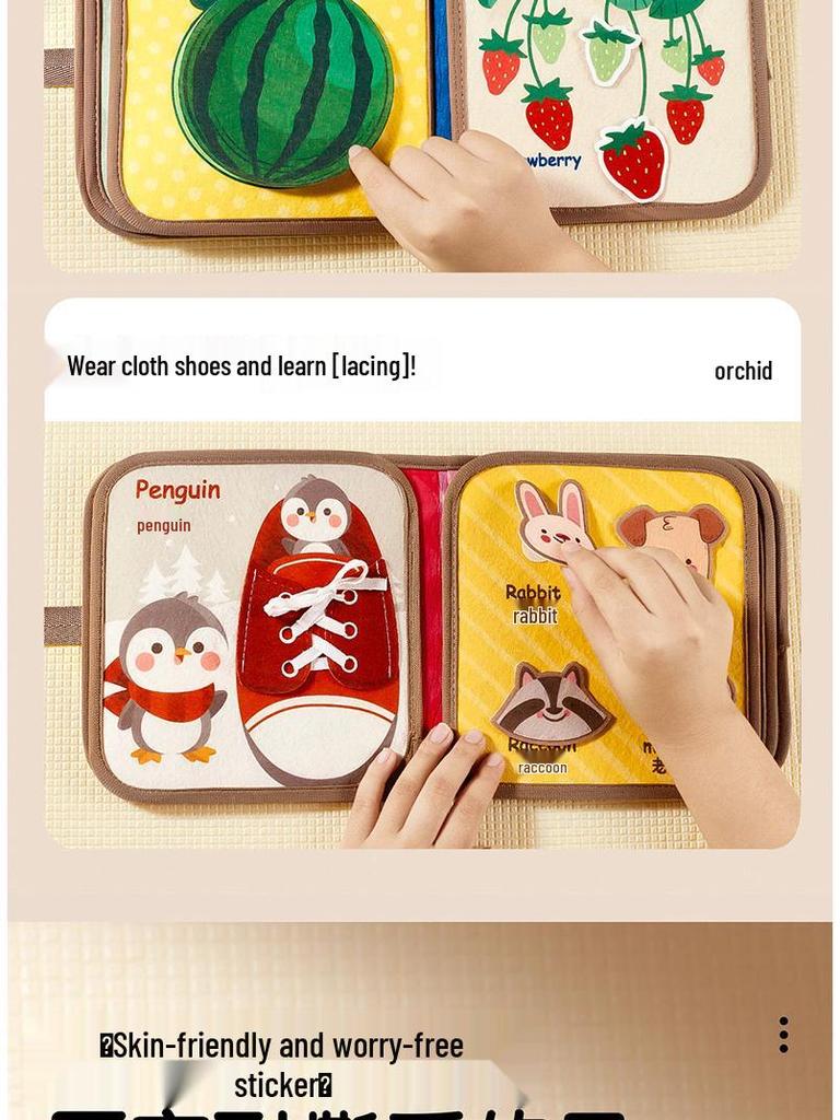 Baby Tear-Resistant Cloth Book: Early Learning & Quiet Activity Toy