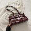 Rivet Belt Buckle Underarm Bag Large Capacity Tote Bag Trendy PU LeatherShoulder Bag  Commute