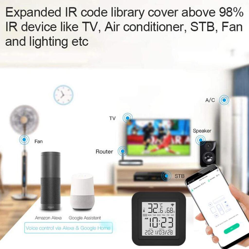 for Smart WiFi Remote Controller TUYA-Wireless Temperature Humidity Sensor Thermometer Hygrometer for Home with LCD Disp