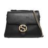[Gebraucht] Silbernes Logo Double G genarbtes Leder Umhängetasche Kette Schulter Crossbody Tragetasche - Gut #18ULUVV