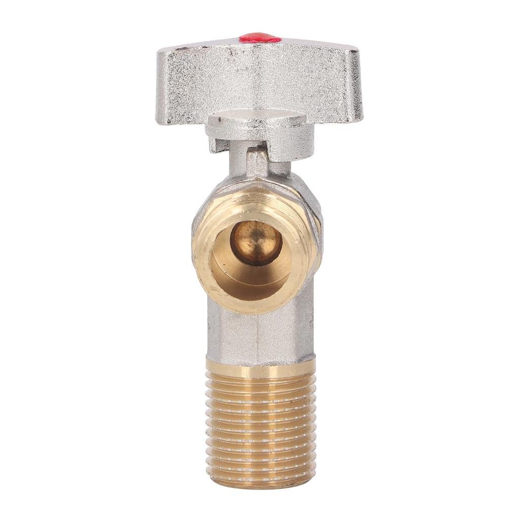 G1/2 Thread Brass Triangle Valve Large Flow Cold Hot Water Angle Stop Valve for Kitchen Bathroom