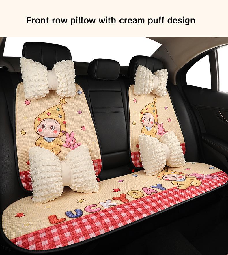 Cute Cartoon Car Seat Cushion for Mazda 3, Angkesaila, CX30, CX4 & Xingye - All Seasons