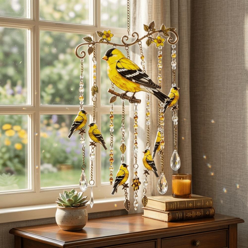 Bunte Vogel-Hängeornamente 2D Flach Hausdekoration Bastelarbeiten Kolibri Windspiel Hof
