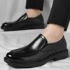 Business Leather Men Formal Shoes Luxury Brand  Men's Sport Shoes Loafers Breathable Slip On Black Driving Shoes Plus Size 37-45
