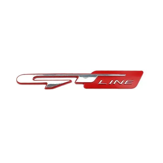 3D Metal GT Line Logo Rear Boot Trunk Emblem Badge Decals For KIA Rio K3 K5 Ceed Sportage Car Stickers