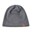 Autumn Winter Beanie Caps Casual Thermal Elastic Knitted Cotton Sports Warmer Casual Headwear Knitted Solid Unisex
