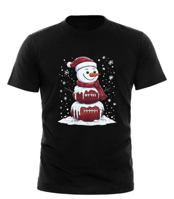 Fußball Schneemann Shirt Lustig Weihnachten Sport Winterurlaub Fan T-Shirt unisex