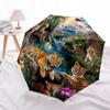 1 PC Automatic Folding Umbrella - Tiger Jungle Wildlife Pattern, Portable & Foldable Design with 8 Ribs, Christmas Birthday Gifts
