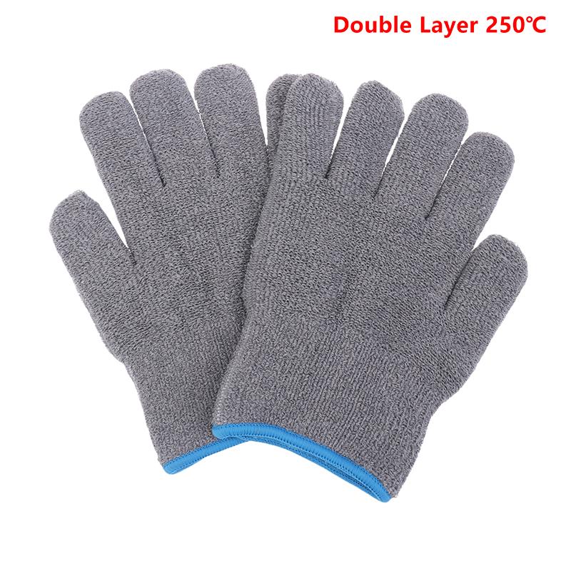 

1 пара высококачественных утолщенных двухслойных хлопковых кухонных перчаток с защитой от ожогов и защитой от ожогов для духовки