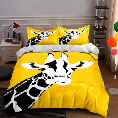 Giraffe Head Illustration. Bedding Duvet Cover Sets Duvet Covers Pillowcases Gifts (1 * Duvet Cover 2 * Pillowcases, Without Duvet Insert)