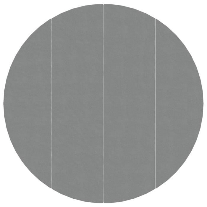 VidaXL Bâche de piscine gris clair Ø500 cm géotextile polyester 94221