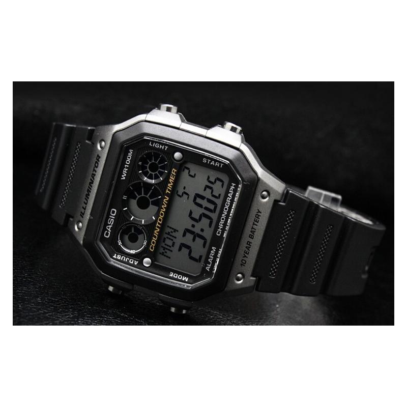 Casio STANDARD Series Classic Retro Small Square Ten Years Electric Waterproof Quartz Movement Resin Strap Japanese and Korean Watch AE-1300WH-8A