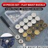 10PCS - Adjustable Jeans Button Set, Removable and Reusable, Suitable for Jeans, Skirts, Waist Adjustment, No Nail Button