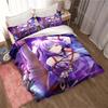 3D Genshin Impact Game Anime Quilt Cover Bed Quilt Cover Double King Bed Quilt Cover Home Textiles Boys Adults