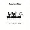 Butterfly Shaped Wall Hook Decorative Hanger for Keys Bags and Clothes