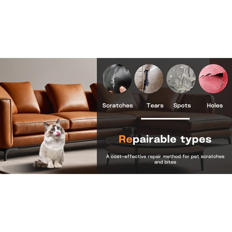 Self-Adhesive Faux Leather Repair Patch for Fixing Damaged Faux Leather Items Such As Sofas,Car Seats, Motorcycle Seats, Handbags, Jackets, Belts