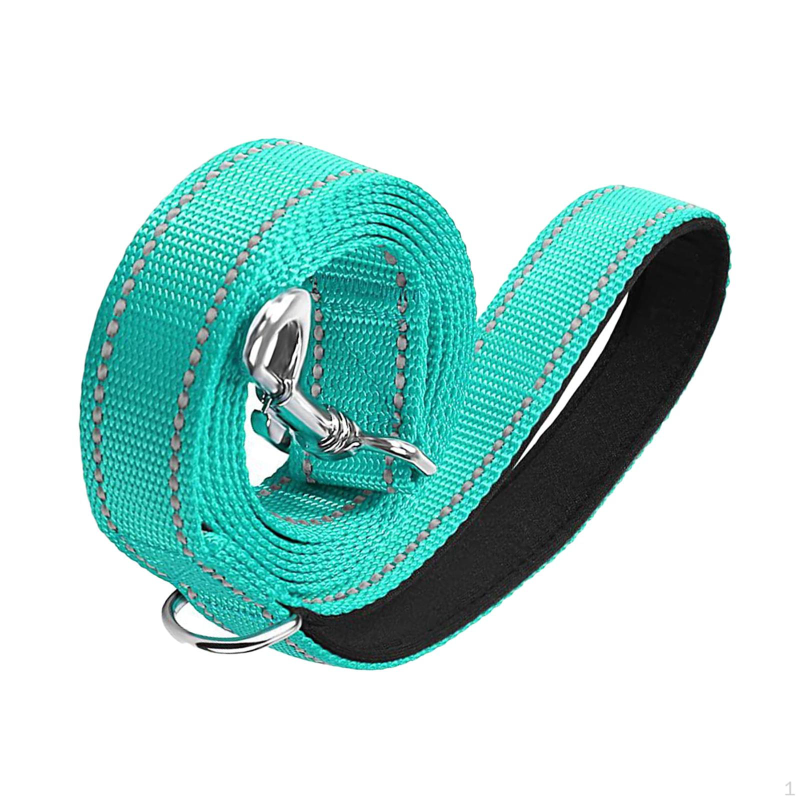 Dog Leash 6 Foot Reflective Nylon Braided Heavy Duty Training for Large and Medium Dogs green