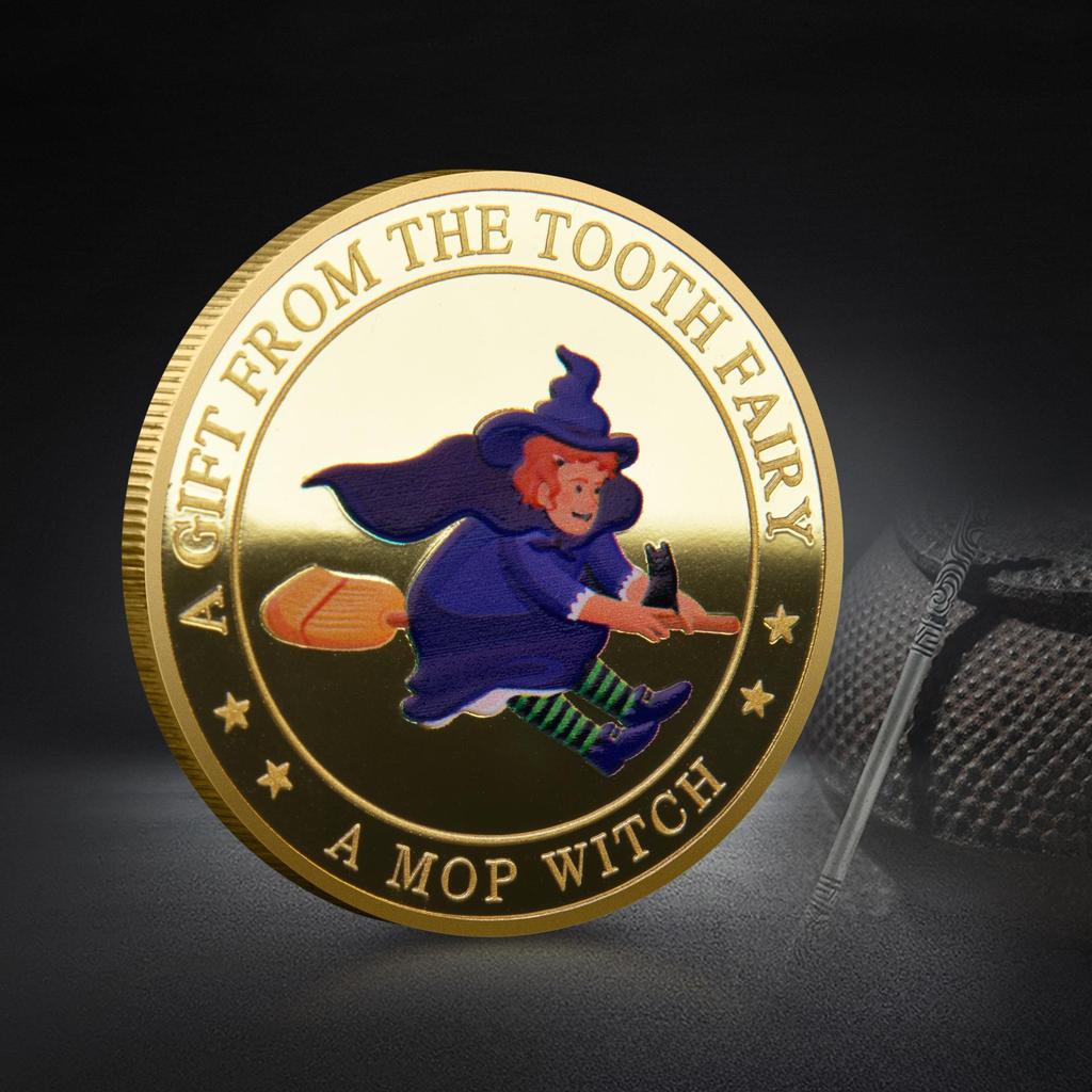 Kinderzähne Ersatz Gedenkspielzeug Zähne Fee Gedenkmünze Goldmünze Farbige Gemäldesammlung Kunsthandwerk Kindergeburtstagsgeschenk