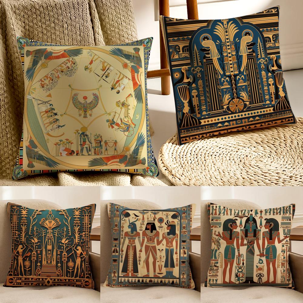 Historischer Stil Ägypten Pharao Kultureller Stil Kissenbezug Kissenbezug Milbenschutz Wohnzimmer Sofa Dekor Kissen Raum