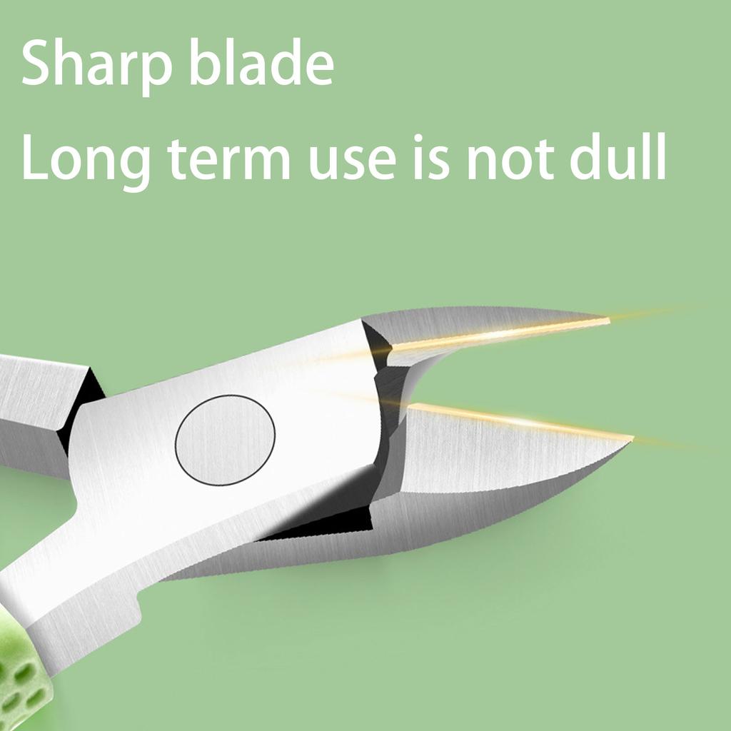 Ergonomic Cuticle Nipper With Rubber Handle Trimmer Professional Manicure Tool For Nail Care Full Jaw Clipper