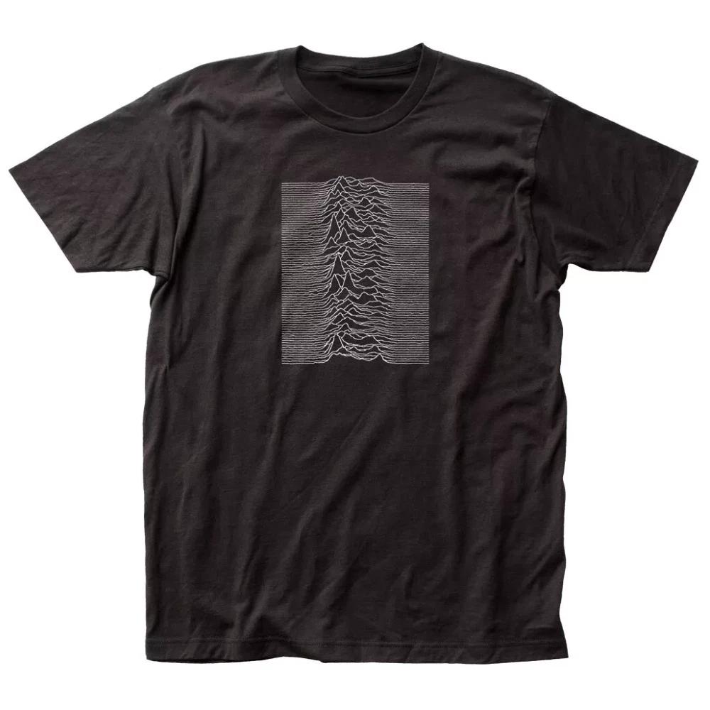 Joy Division Unknown Pleasures Мужская футболка Рок-н-ролл Классическая футболка Новая Черная 2XL