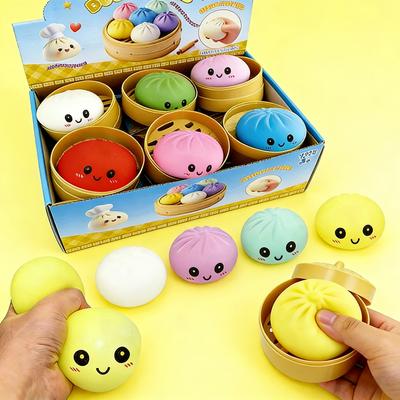 Kawaii gedämpftes Brötchen Squishy Spielzeug Weich zum Quetschen Stressabbau Fidget Spielzeug Langsam aufsteigend für Angst Kinder & Erwachsene
