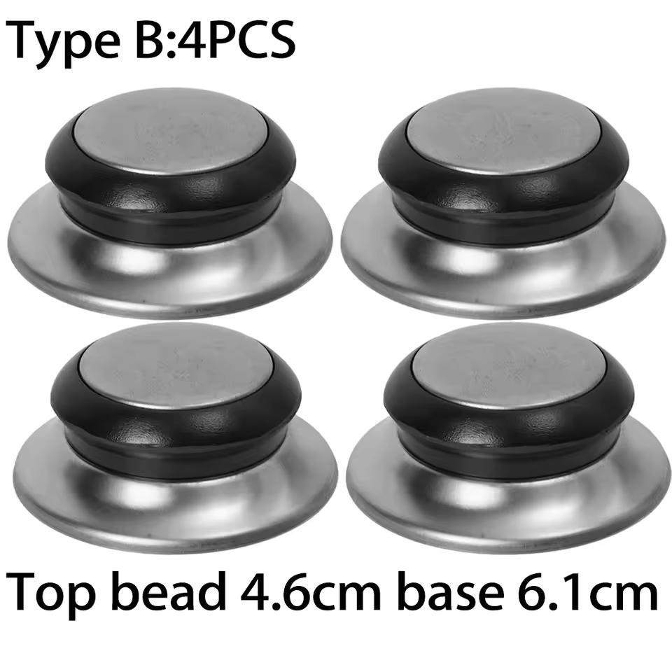 

4 шт. Универсальная стеклянная крышка ручка-колпачок термостойкая крышка для кухонной кастрюли сковороды замена ручки для подъема кухонная посуда рукоятка Type-B(4pcs)