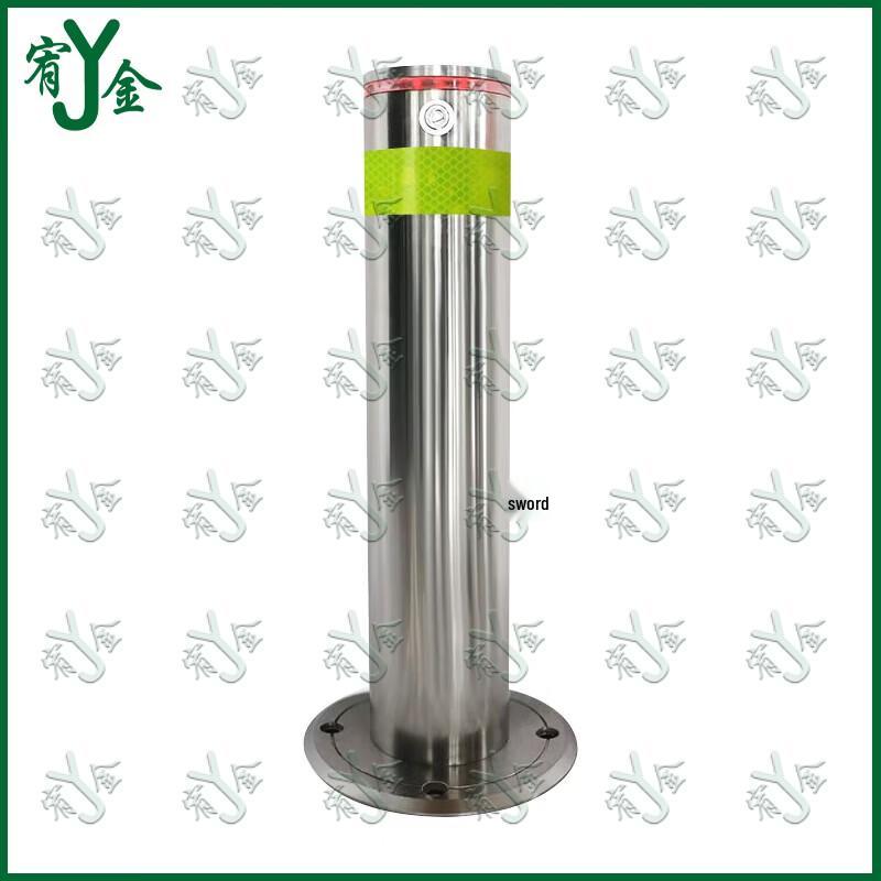 Reflective Stainless Steel Parking Barrier Warning Post