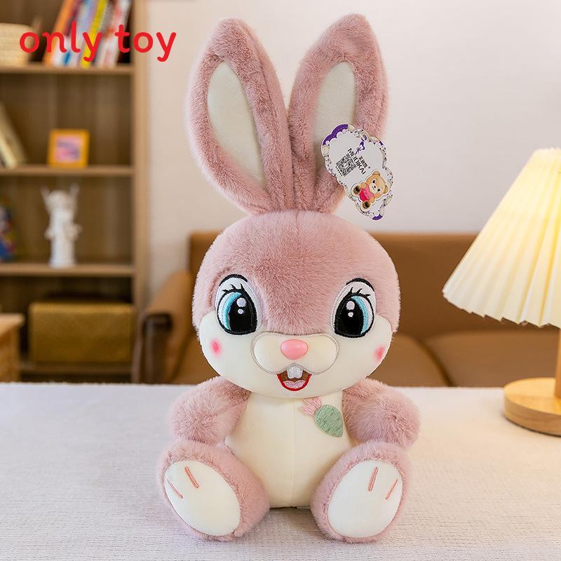 Plush Bunny Toy With Large Eyes And Long Ears For Kids Playroom And Comfort