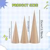 3Pcs Paper Mache Cones Open Bottom DIY Art Crafts Christmas Tree Decoration for Halloween Decorations Scrapbooking Decorating
