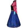 S-3XL Adult Women Princess Anna Cosplay Costume Halloween Arendelle Princess Elsa Uniform Ice Queen Anna Fantasia Fancy Dress