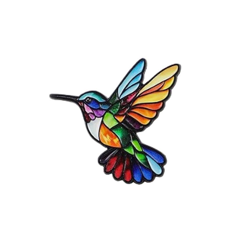 Mimicking Stained Glass Wildlife Enamel Pins, Cute Brooches And Pins For Women, Unique Wildlife Animals Enamel Pins Bulk